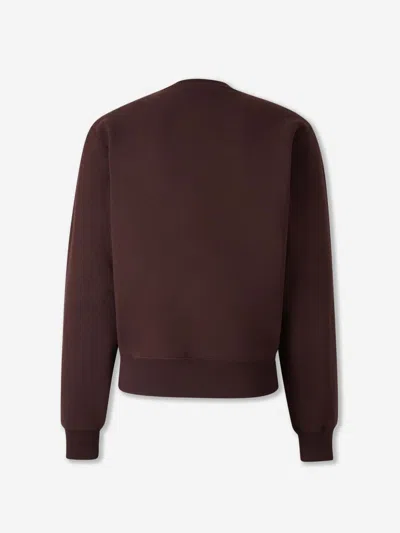 Saint Laurent Cassandre Embroidered Sweatshirt In Burgundy