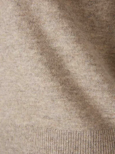 Acne Studios Crew Neck Wool Cardigan Knitwear Grey In Brown
