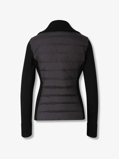 Moncler Padded Cardigan With High Collar In Black