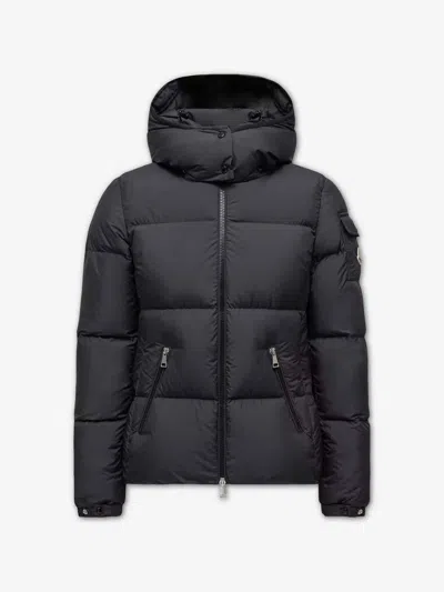 Moncler Fourmines Hooded Short Down Jacket In Black