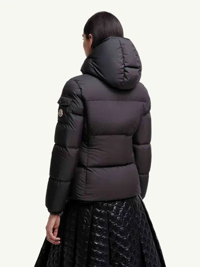 Moncler Fourmines Hooded Short Down Jacket In Black