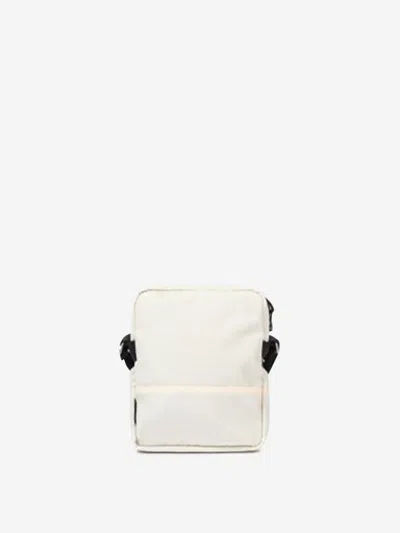 Stone Island Pouch Bag With Zip Compartments And Adjustable Strap In White