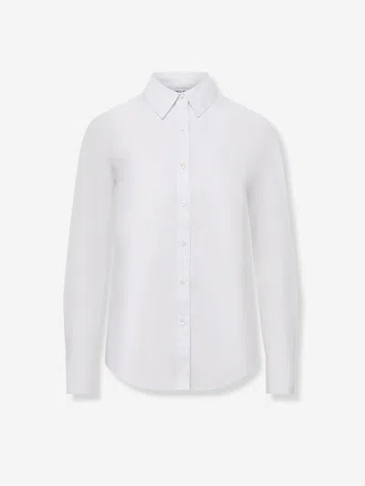 Veronica Beard Long-sleeve Button-down Shirt In White