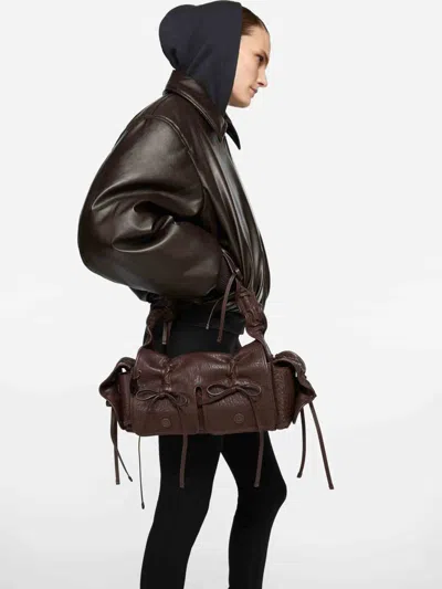 Acne Studios Bolso Hombro Multipocket In Brown