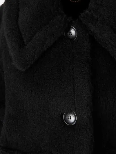 Max Mara Long Coat In Black