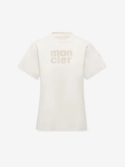 Moncler Logo Patch Cotton T-shirt In White