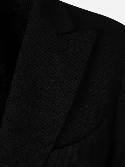 Boglioli Double-breasted Wool Blazer In Black
