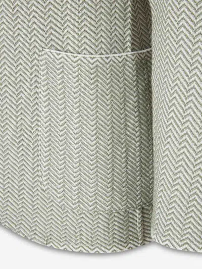 Lardini Herringbone Two-button Blazer In Neutral