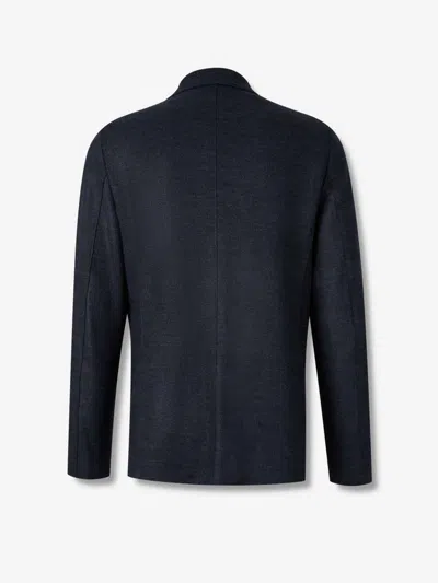 Harris Wharf London Single-button Patch-pocket Blazer In Blue