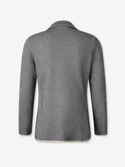 Lardini Wool Blazer With Peak Lapel In Gray