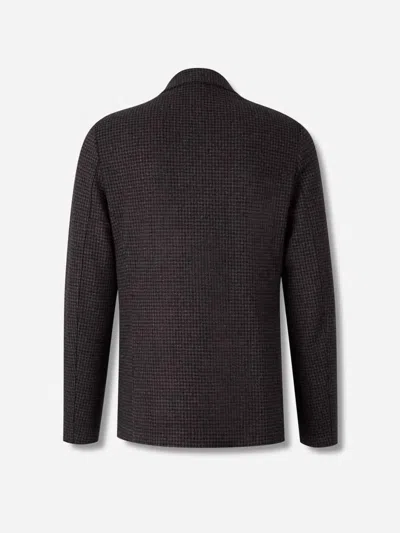 Harris Wharf London Houndstooth Single-breasted Blazer In Gray