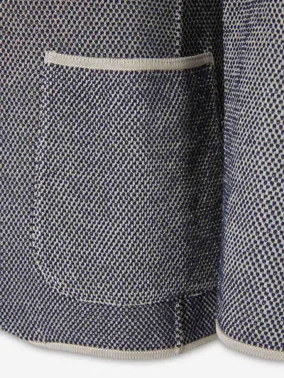 Lardini Wool Blazer With Peak Lapel In Gray