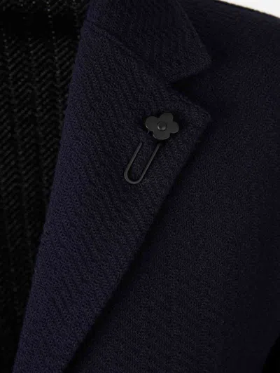 Lardini Single-breasted Virgin Wool Blazer In Blue