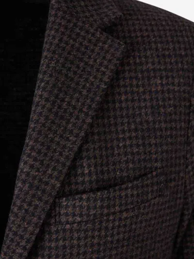 Harris Wharf London Houndstooth Single-breasted Blazer In Gray