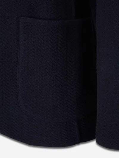Lardini Single-breasted Virgin Wool Blazer In Blue