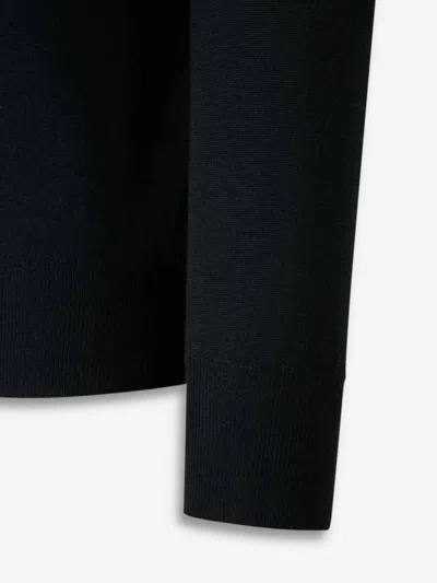 Canali Polo-neck Long-sleeve Sweater In Black