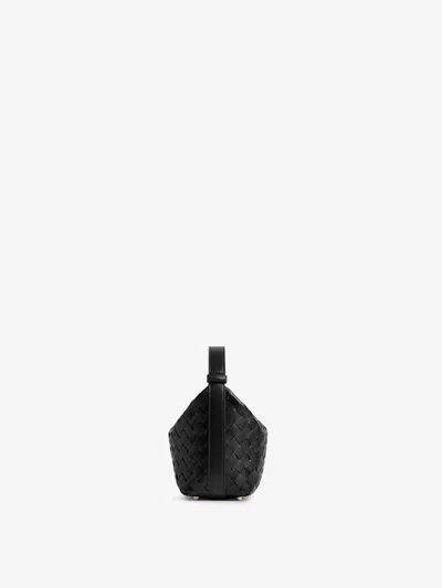 Bottega Veneta Mini Wallace Bag In Black