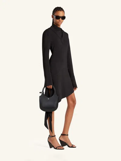 Courrèges Holy Smooth Leather Bag In Black