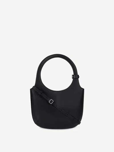 Courrèges Holy Smooth Leather Bag In Black