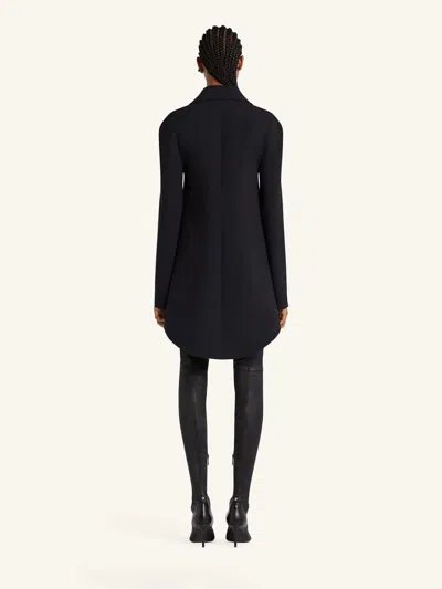 Courrèges Tailored Button-front Coat In Black