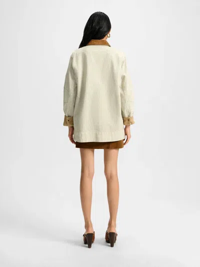 Veronica Beard Abbas Cotton Barn Jacket In Gold