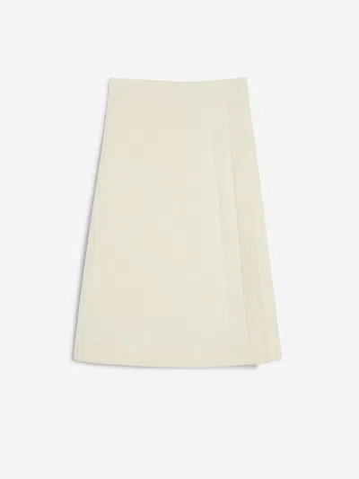 Jil Sander Wrap Midi Skirt In Neutral