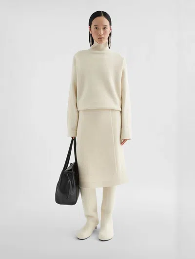 Jil Sander Wrap Midi Skirt In Neutral