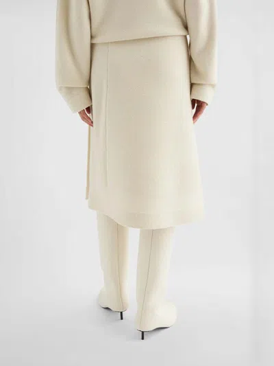 Jil Sander Wrap Midi Skirt In Neutral