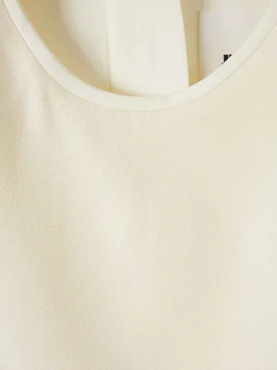 Jil Sander Round-neck Sleeveless Top In Neutral