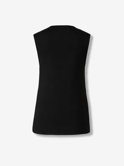 Jil Sander V-neck Sleeveless Top In Black
