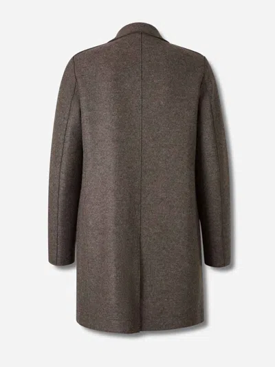 Harris Wharf London Button-fastening Coat In Brown