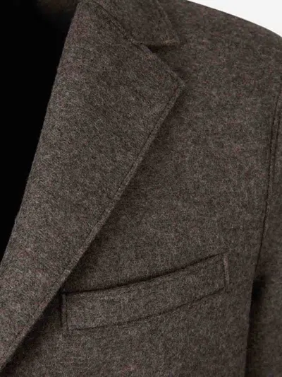 Harris Wharf London Button-fastening Coat In Brown