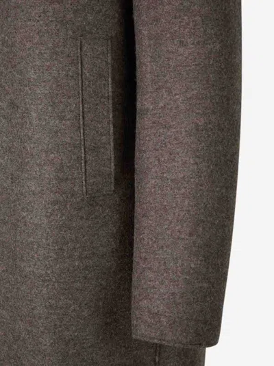 Harris Wharf London Button-fastening Coat In Brown