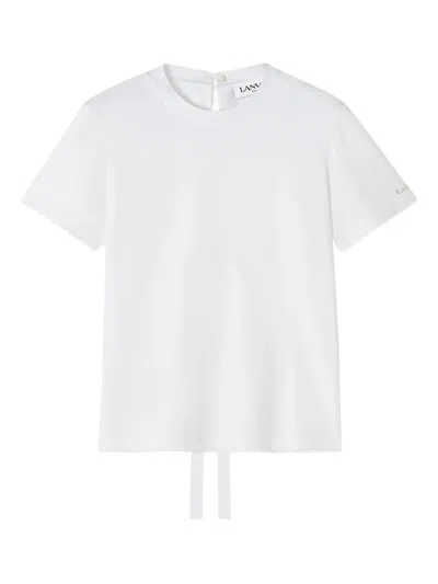 Lanvin Knot Detail T-shirt Clothing In White