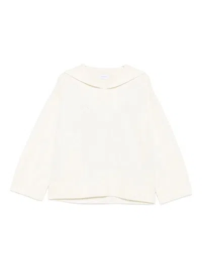 Malo V-neck Knit Sweater With Ribbed Cuffs And Hem In Gray