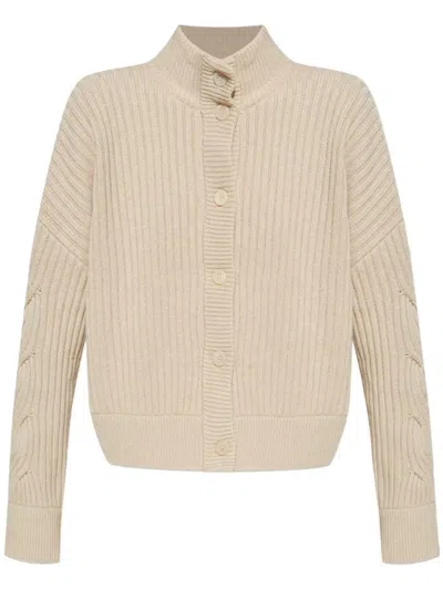 Max Mara Long-sleeved Sweater Jacket In Gray