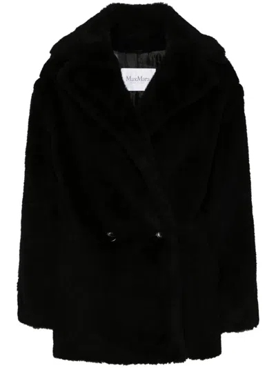 Max Mara Long-sleeved Coat In Black