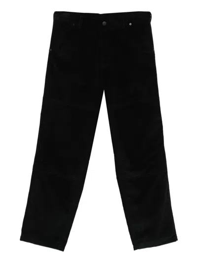 Moncler Corduroy-panel Trousers In Black