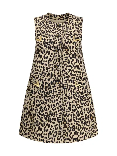 Valentino Leopard-print Long Vest In Animal Print
