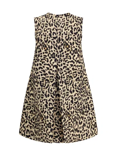 Valentino Leopard-print Long Vest In Animal Print
