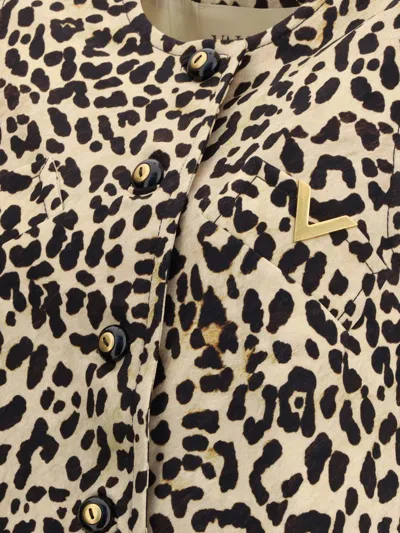 Valentino Leopard-print Long Vest In Animal Print