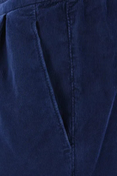 Brunello Cucinelli Garment-dyed Leisure Fit Corduroy Trousers In Blue