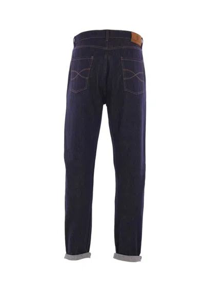 Brunello Cucinelli Men Iconic Fit Denim Cotton Jeans In Blue