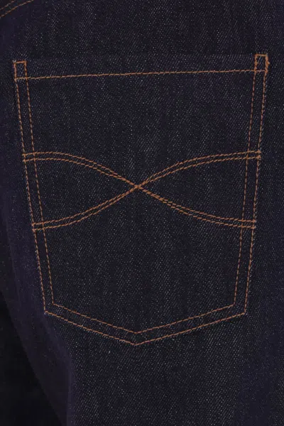 Brunello Cucinelli Men Iconic Fit Denim Cotton Jeans In Blue