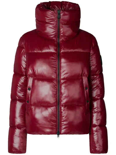 Save The Duck Logo-patch Padded Jacket In Brown