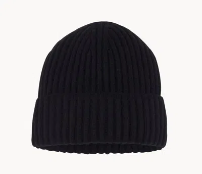 Kujten Bruges Ribbed-knit Cashmere Beanie In Black