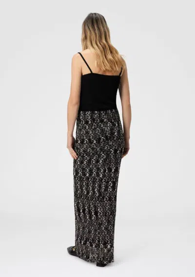 Missoni Long Pencil Skirt In Embroidered Lace In Gray