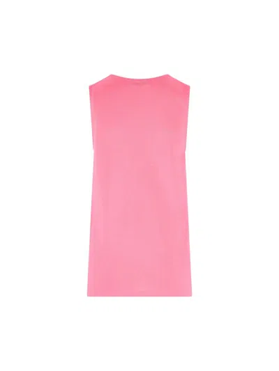 Miu Miu Crew Neck Vest In Pink