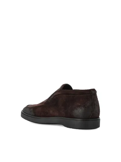Tagliatore Suede Loafers In Brown