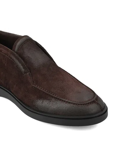 Tagliatore Suede Loafers In Brown